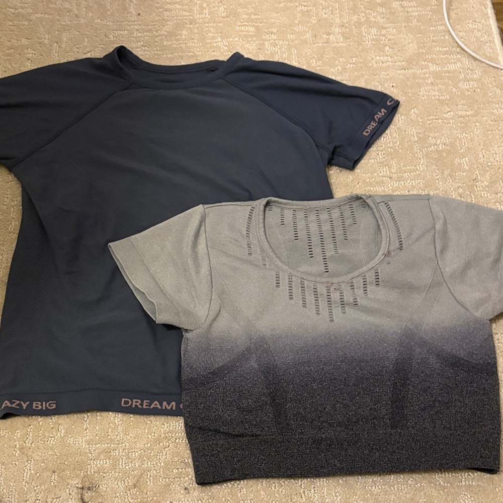 Kids Ombre Gray and Navy Shirt Set